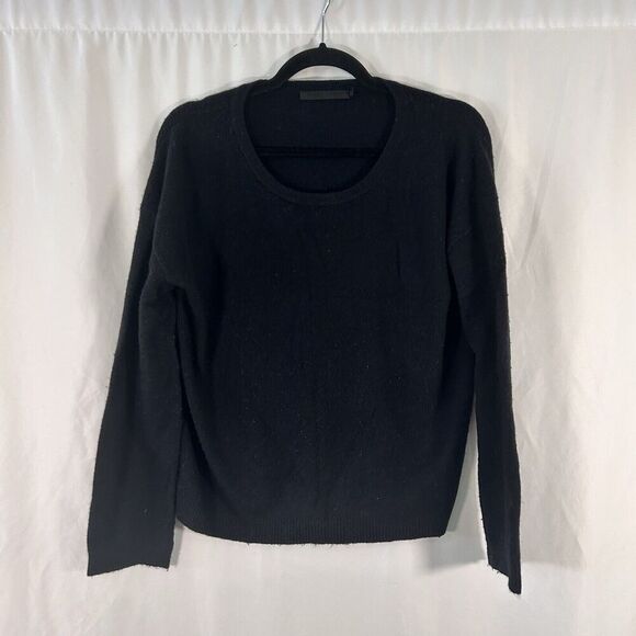 Jenni Kayne Wool Cashmere Sweater Women's XS Black Long Sleeve Crew Neck - Picture 1 of 9